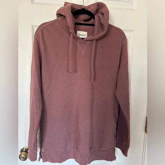Abercrombie & Fitch Soft AF Mauve Side Button Long Hoodie Size S - Picture 1 of 5